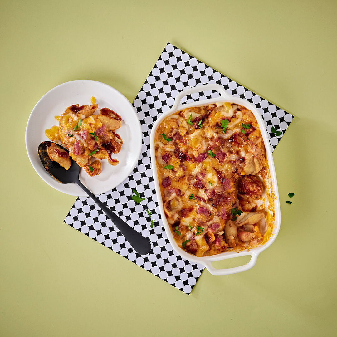 BBQ Chicken Pasta Bake - Delugo