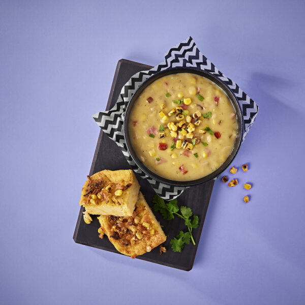 Creamy Corn & Bacon Soup